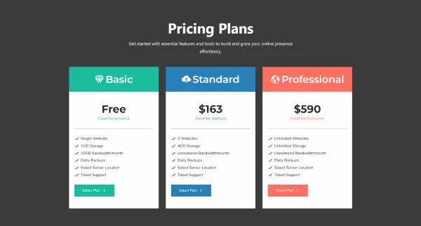 Hosting Plan Pricing