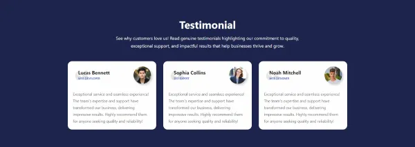 Testimonial For Our Business